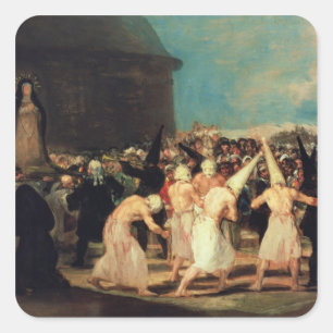 Adesivo Quadrado Procissão de Francisco Jose de Goya y Lucientes