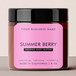 Adesivo Quadrado Produto Cinza Moderno, Rosa e Preto, Skincare