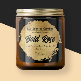 Adesivo Quadrado Produto de velas de luxo moderno de folha de ouro