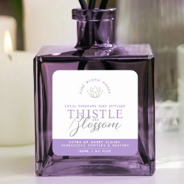 Adesivo Quadrado Produto difusor de névoa roxa