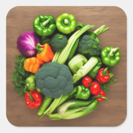Adesivo Quadrado Produtos hortícolas