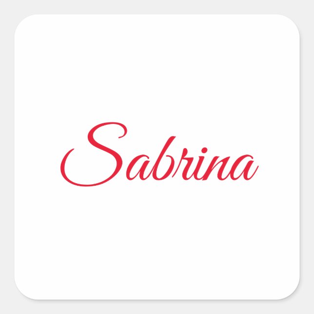 Adesivo Quadrado Professional classical handwriting name custom (Frente)