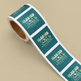 Adesivo Quadrado Professor abençoado de volta à Design escolar