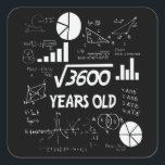 Adesivo Quadrado Professor de Matemática de 60 Anos de Idade, 60.º<br><div class="desc">Design de aniversário Para qualquer um que seja o horóscopo dizer difícil e entubado,  mas vale totalmente a pena.Vista-o com orgulho no trabalho,  academia perfeita para combinar com shorts,  leggings ou jeans para uma aparência casual,  mas tenra</div>
