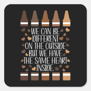 Adesivo Quadrado Professor do mesmo Dentro de História Negra do Co