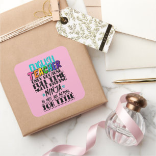 Adesivo Quadrado Professor Inglês Apenas Porque Multitarefa De Temp