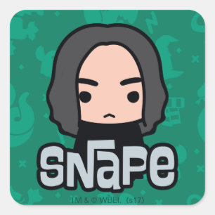 Adesivo Quadrado Professor Snape Personagem de desenho animado Art