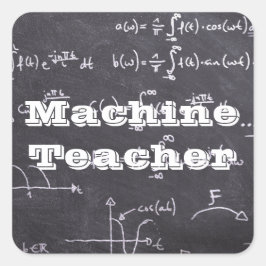 Adesivo Quadrado Professora de Máquina