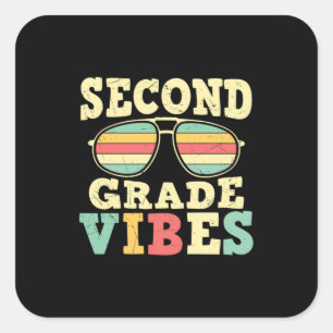 Adesivo Quadrado Professores do segundo 2º grau Vibes do 2º grau