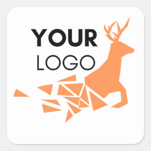 Adesivo Quadrado Profissional de logotipo de empresa personalizada
