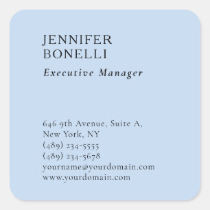 Adesivo Quadrado Profissional minimalista moderno elegante azul pál