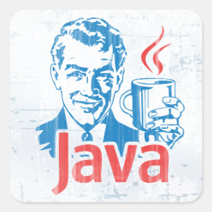 Adesivo Quadrado Programador Java