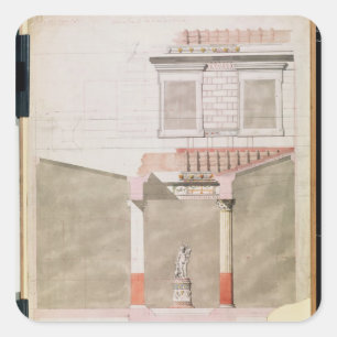 Adesivo Quadrado Projete para o vestíbulo do palácio de Pompeiian