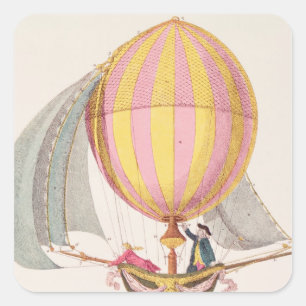 Adesivo Quadrado Projete para um dirigible, francês, c.1785
