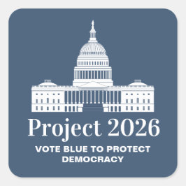 Adesivo Quadrado Projeto 2026 Voto pela Democracia