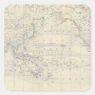 Adesivo Quadrado Projeto de Mercators do mundo