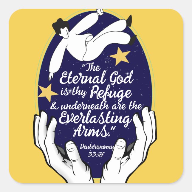 Adesivo Quadrado Promessa de Deus por sua necessidade. 03:27 (Frente)