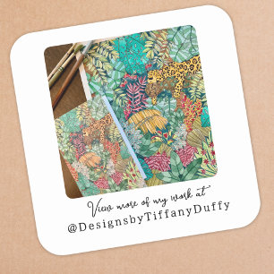 Adesivo Quadrado Promoção do modelo de foto de mídia social