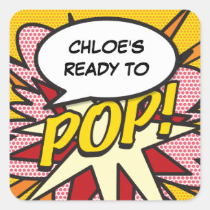 Adesivo Quadrado Pronto para o Chá de fraldas de POP Legal Divers