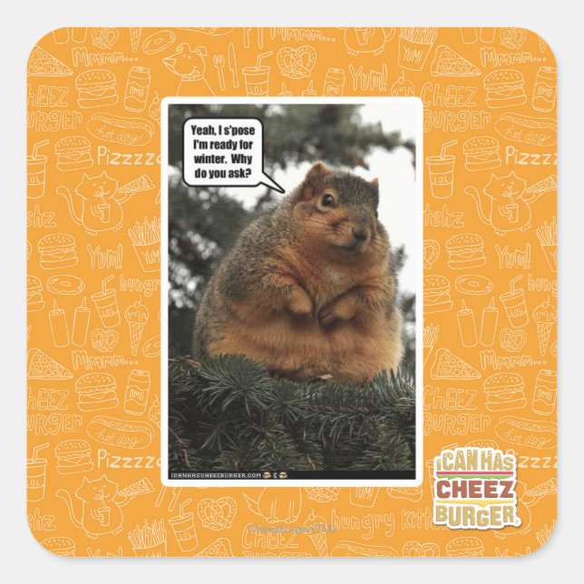 Adesivo Quadrado Pronto para o inverno (Frente)