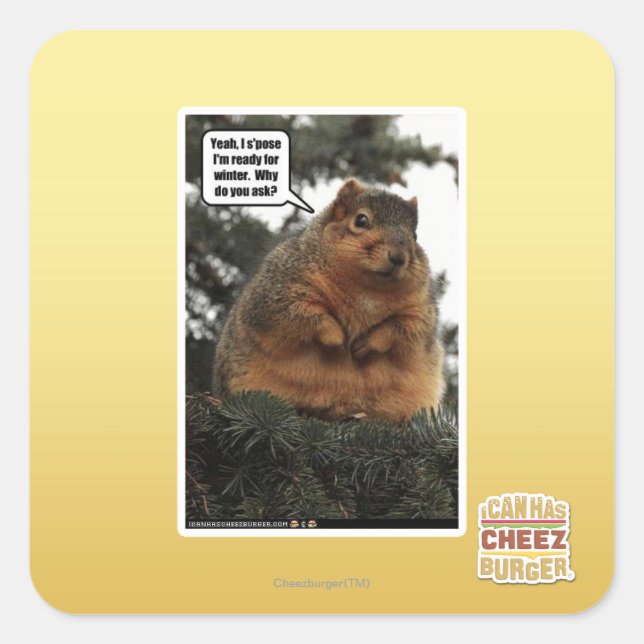 Adesivo Quadrado Pronto para o inverno (Frente)