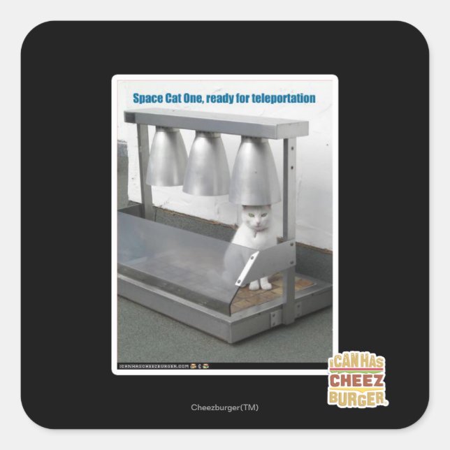 Adesivo Quadrado Pronto para o teletransporte (Frente)