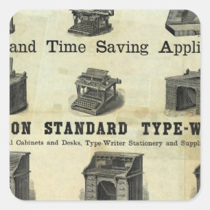 Adesivo Quadrado Propaganda com mapa do guia