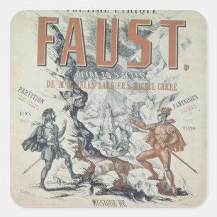 Adesivo Quadrado Propaganda de poster 'Faust