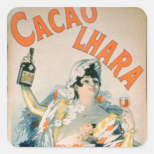 Adesivo Quadrado Propaganda de poster "Lhara Creme de Cacau", Digon