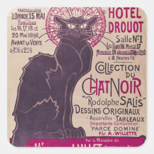 Adesivo Quadrado Propaganda de poster uma exposição