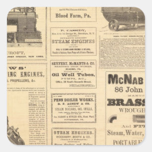 Adesivo Quadrado Propagandas do óleo de New York