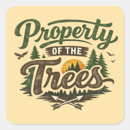 Adesivo Quadrado “Property of the Trees” Naure Design Stickers
