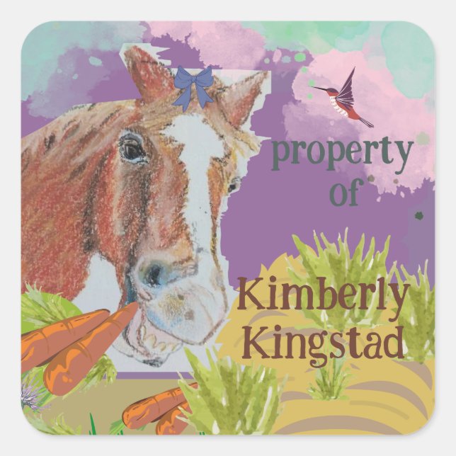 Adesivo Quadrado propriedade de autocolantes, (Frente)