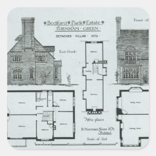 Adesivo Quadrado Propriedade do parque de Bedford