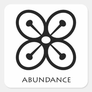Adesivo Quadrado Prosperidade ( Bese Saka ) Símbolo Adinkra