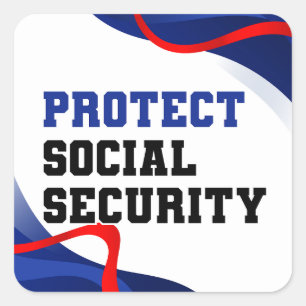 Adesivo Quadrado Proteger Política de Segurança Social