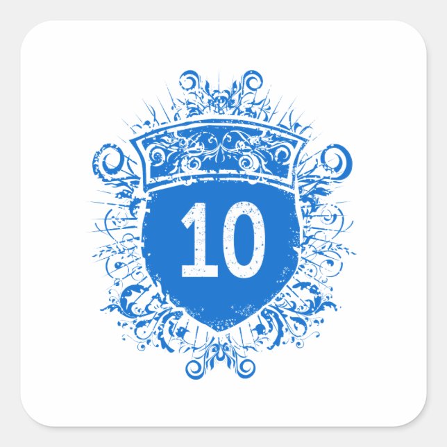 Adesivo Quadrado Protetor do azul #10 (Frente)