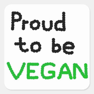 Adesivo Quadrado Proud to be Vegan