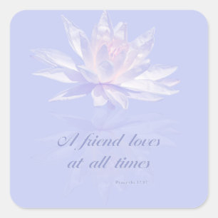 Adesivo Quadrado Provérbios 17: 17 Bíblia Versa Cotação