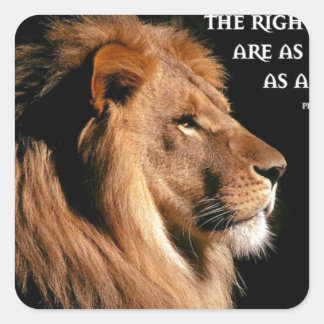 Adesivo Quadrado Provérbios 28:1