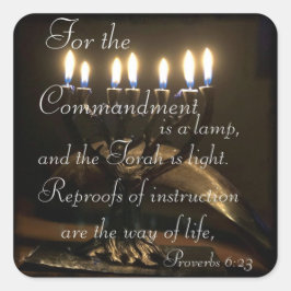 Adesivo Quadrado Provérbios 6:23