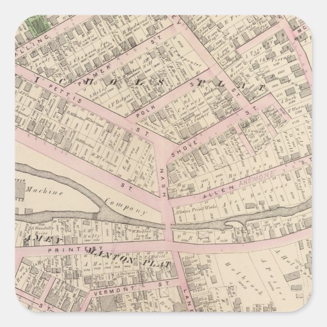 Adesivo Quadrado Providence Rhode Island (Frente)