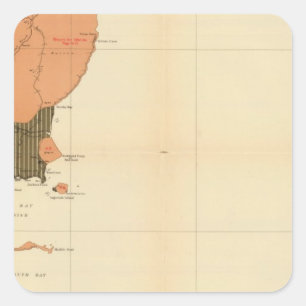 Adesivo Quadrado Província da ilha de Nova Escócia do bretão 4 d