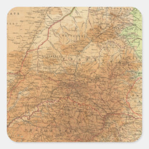 Adesivo Quadrado Província de cabo, Transvaal, seção oriental