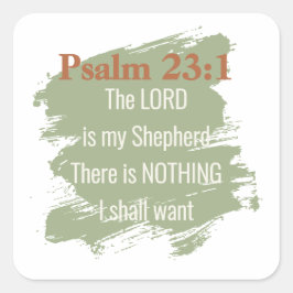Adesivo Quadrado Psalm 23 Sticker Sheet