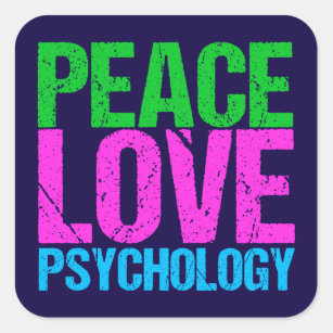 Adesivo Quadrado Psicóloga Paz Amor Psicologia
