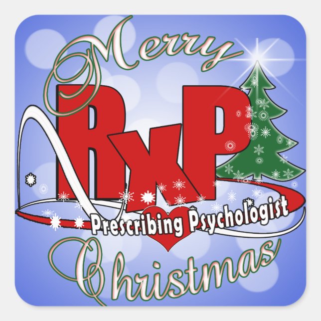 Adesivo Quadrado Psicólogo de Natal RxP. (Frente)