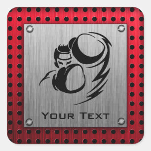 Adesivo Quadrado Pugilista de alumínio escovado do olhar