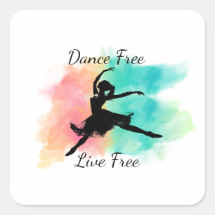 Adesivo Quadrado Pulseira de Dança Livre Dança Livre