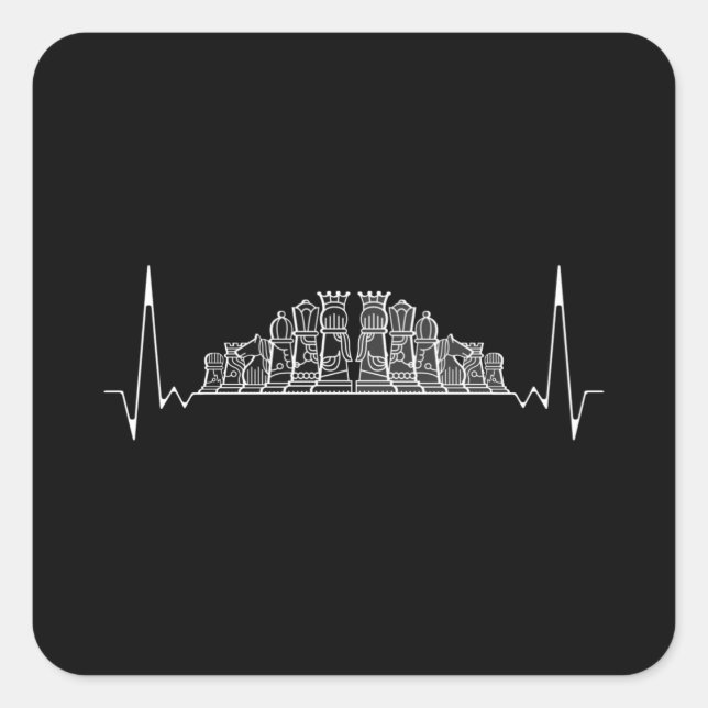 Adesivo Quadrado Pulso de Xadrez (Frente)